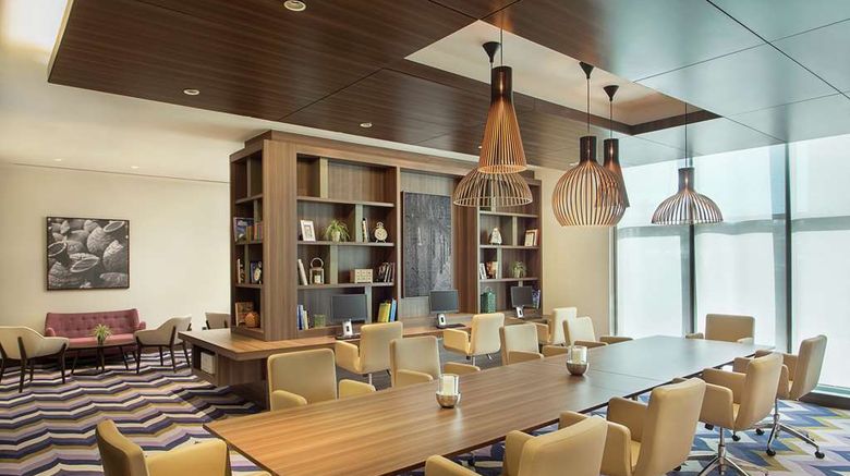 <b>Hampton by Hilton Dubai Airport Lobby</b>. Images powered by <a href="https://iceportal.shijigroup.com/" title="IcePortal" target="_blank">IcePortal</a>.