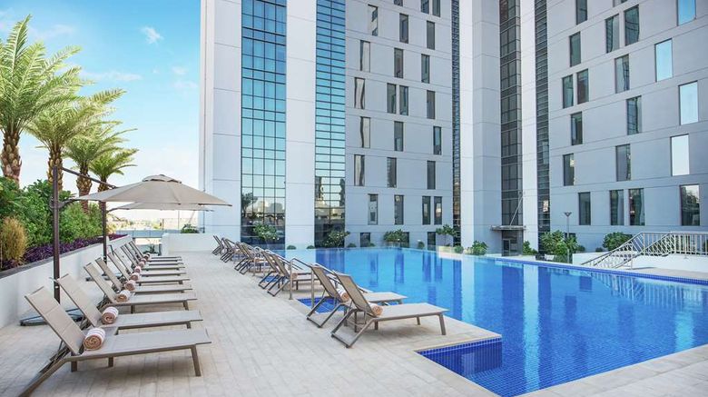 <b>Hampton by Hilton Dubai Airport Pool</b>. Images powered by <a href="https://iceportal.shijigroup.com/" title="IcePortal" target="_blank">IcePortal</a>.