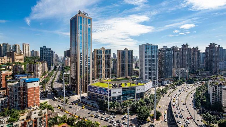 <b>Ramada Encore Chongqing Yubei Exterior</b>. Images powered by <a href="https://iceportal.shijigroup.com/" title="IcePortal" target="_blank">IcePortal</a>.