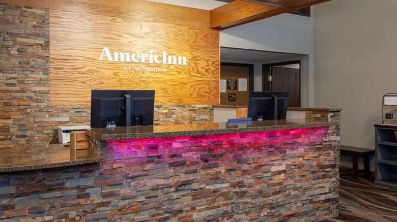 <b>AmericInn Hotel & Suites New Richmond Lobby</b>. Images powered by <a href="https://iceportal.shijigroup.com/" title="IcePortal" target="_blank">IcePortal</a>.