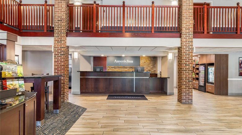 <b>AmericInn by Wyndham Mounds View Lobby</b>. Images powered by <a href="https://iceportal.shijigroup.com/" title="IcePortal" target="_blank">IcePortal</a>.
