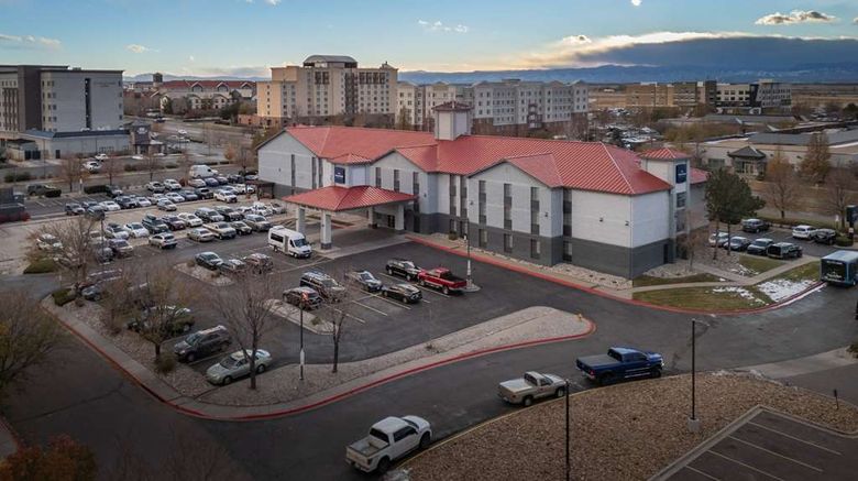 <b>AmericInn Hotel & Suites Denver Airport Exterior</b>. Images powered by <a href="https://iceportal.shijigroup.com/" title="IcePortal" target="_blank">IcePortal</a>.