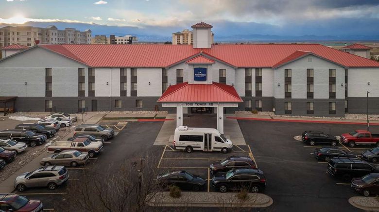 <b>AmericInn Hotel & Suites Denver Airport Exterior</b>. Images powered by <a href="https://iceportal.shijigroup.com/" title="IcePortal" target="_blank">IcePortal</a>.