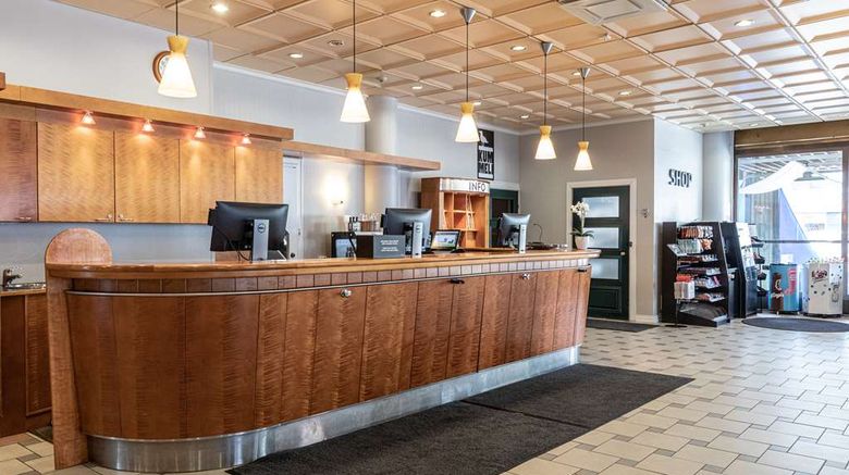 <b>Scandic Oulu Station Lobby</b>. Images powered by <a href="https://iceportal.shijigroup.com/" title="IcePortal" target="_blank">IcePortal</a>.