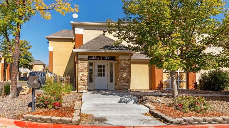 <b>Extended Stay America Stes Denver S Auro Exterior</b>. Images powered by <a href="https://iceportal.shijigroup.com/" title="IcePortal" target="_blank">IcePortal</a>.