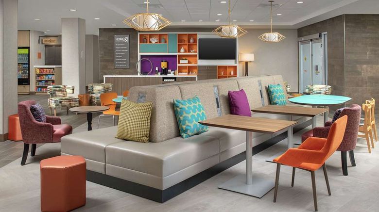 <b>Home2 Suites by Hilton Lakeland Lobby</b>. Images powered by <a href="https://iceportal.shijigroup.com/" title="IcePortal" target="_blank">IcePortal</a>.