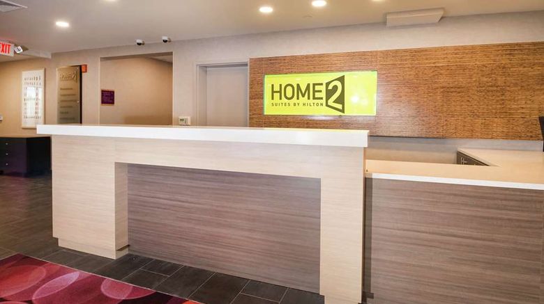 <b>Home2 Suites by Hilton Lobby</b>. Images powered by <a href="https://iceportal.shijigroup.com/" title="IcePortal" target="_blank">IcePortal</a>.