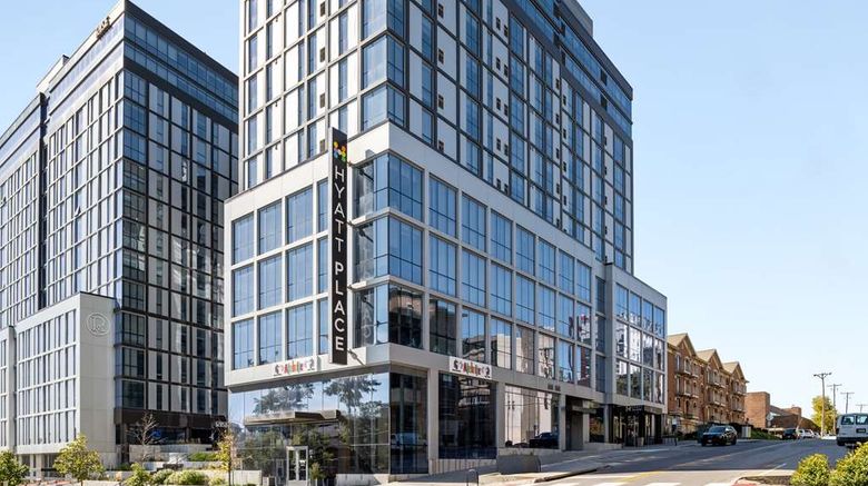 <b>Hyatt Place Iowa City Downtown Exterior</b>. Images powered by <a href="https://iceportal.shijigroup.com/" title="IcePortal" target="_blank">IcePortal</a>.