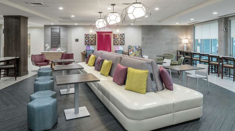 <b>Home2 Suites by Hilton Orlando Airport Lobby</b>. Images powered by <a href="https://iceportal.shijigroup.com/" title="IcePortal" target="_blank">IcePortal</a>.