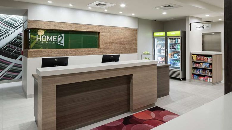 <b>Home2 Suites by Hilton Orlando Airport Lobby</b>. Images powered by <a href="https://iceportal.shijigroup.com/" title="IcePortal" target="_blank">IcePortal</a>.