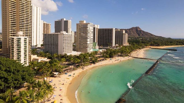 <b>Waikiki Circle Hotel Exterior</b>. Images powered by <a href="https://iceportal.shijigroup.com/" title="IcePortal" target="_blank">IcePortal</a>.