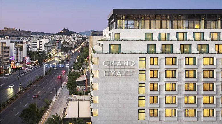 Grand Hyatt Athens Exterior. Images powered by <a href="https://iceportal.shijigroup.com" target="_blank" rel="noopener">Ice Portal</a>.