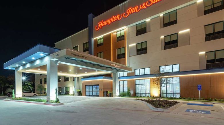 <b>Hampton Inn & Suites Dallas East Exterior</b>. Images powered by <a href="https://iceportal.shijigroup.com/" title="IcePortal" target="_blank">IcePortal</a>.