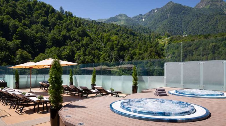 <b>Radisson Hotel Rosa Khutor Exterior</b>. Images powered by <a href="https://iceportal.shijigroup.com/" title="IcePortal" target="_blank">IcePortal</a>.