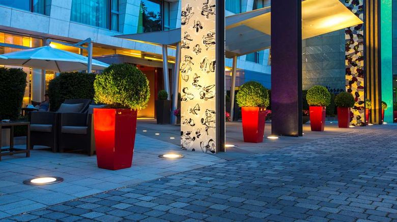 <b>Radisson Blu Media Harbour Hotel Exterior</b>. Images powered by <a href=https://www.travelagewest.com/Hotels/Duesseldorf-Germany/