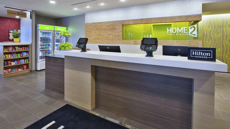 <b>Home2 Suites by Hilton Holland Lobby</b>. Images powered by <a href="https://iceportal.shijigroup.com/" title="IcePortal" target="_blank">IcePortal</a>.