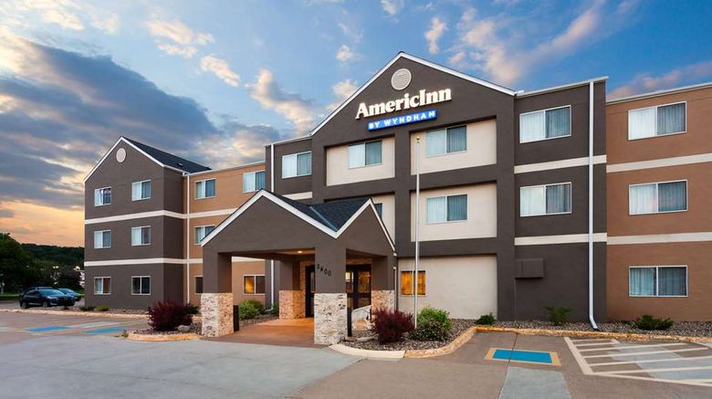 <b>AmericInn by Wyndham Hudson Exterior</b>. Images powered by <a href="https://iceportal.shijigroup.com/" title="IcePortal" target="_blank">IcePortal</a>.