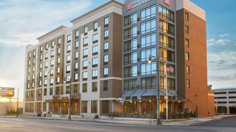 Hilton Garden Inn Memphis Downtown Exterior. Images powered by <a href="https://iceportal.shijigroup.com" target="_blank" rel="noopener">Ice Portal</a>.