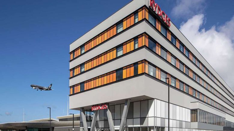 Rydges Wellington Airport Hotel Exterior. Images powered by <a href="https://iceportal.shijigroup.com" target="_blank" rel="noopener">Ice Portal</a>.