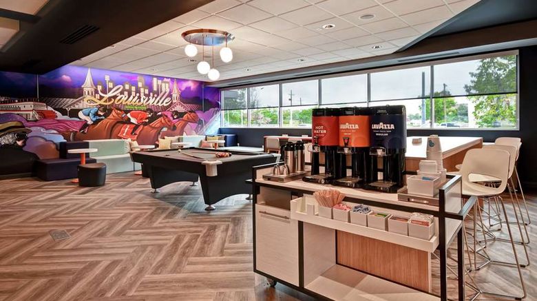 <b>Tru by Hilton Louisville Airport Lobby</b>. Images powered by <a href="https://iceportal.shijigroup.com/" title="IcePortal" target="_blank">IcePortal</a>.