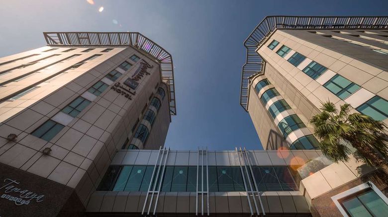 <b>Radisson Blu Hotel, Dubai Media City Exterior</b>. Images powered by <a href="https://iceportal.shijigroup.com/" title="IcePortal" target="_blank">IcePortal</a>.
