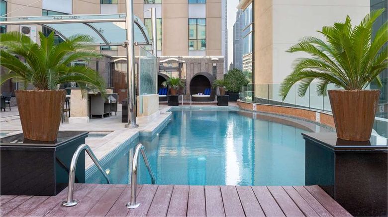 <b>Radisson Blu Hotel, Dubai Media City Pool</b>. Images powered by <a href="https://iceportal.shijigroup.com/" title="IcePortal" target="_blank">IcePortal</a>.