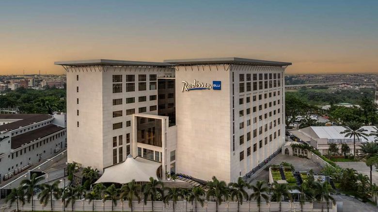 Radisson Blu Hotel Lagos Ikeja Exterior. Images powered by <a href="https://iceportal.shijigroup.com" target="_blank" rel="noopener">Ice Portal</a>.
