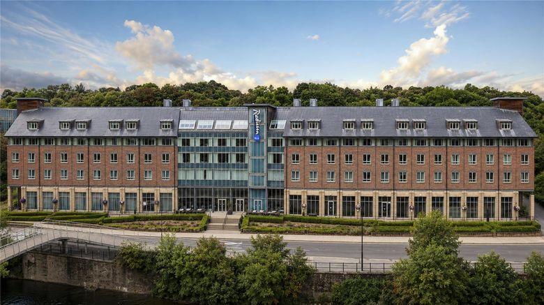<b>Radisson Blu Hotel Durham Exterior</b>. Images powered by <a href="https://iceportal.shijigroup.com/" title="IcePortal" target="_blank">IcePortal</a>.