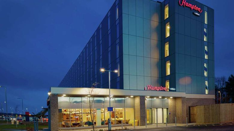 Hampton by Hilton Edinburgh Airport Exterior. Images powered by <a href="https://iceportal.shijigroup.com" target="_blank" rel="noopener">Ice Portal</a>.