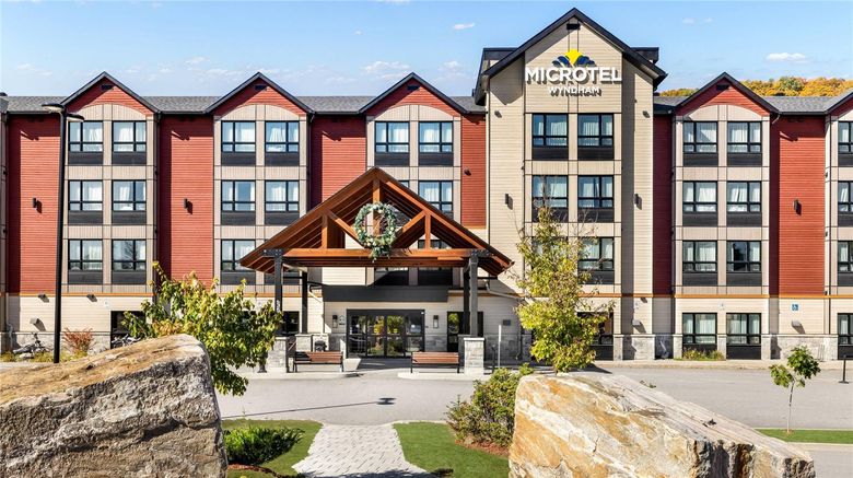 <b>Microtel Inn & Suites Mont-Tremblant Exterior</b>. Images powered by <a href="https://iceportal.shijigroup.com/" title="IcePortal" target="_blank">IcePortal</a>.
