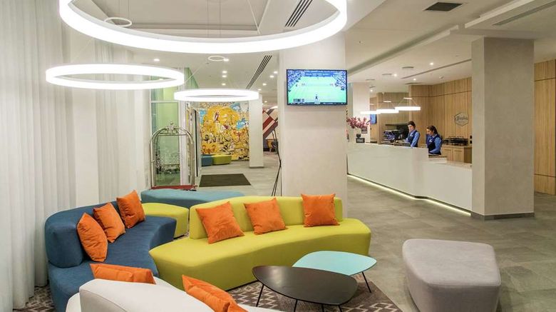 <b>Hampton by Hilton, Brest Lobby</b>. Images powered by <a href="https://iceportal.shijigroup.com/" title="IcePortal" target="_blank">IcePortal</a>.
