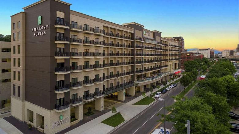 Embassy Suites Grand Rapids Downtown Exterior. Images powered by <a href="https://iceportal.shijigroup.com" target="_blank" rel="noopener">Ice Portal</a>.