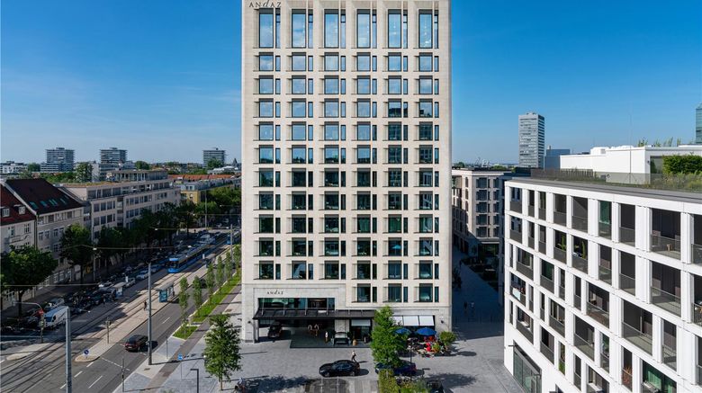 Andaz Munich Schwabinger Tor Exterior. Images powered by <a href="https://iceportal.shijigroup.com" target="_blank" rel="noopener">Ice Portal</a>.
