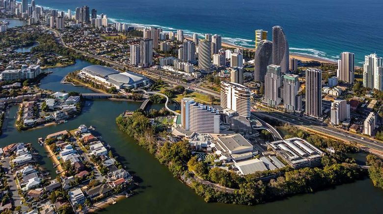 <b>The Star Grand Hotel, Gold Coast Exterior</b>. Images powered by <a href="https://iceportal.shijigroup.com/" title="IcePortal" target="_blank">IcePortal</a>.