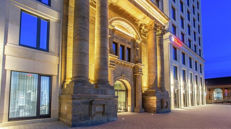 Hilton Garden Inn Mannheim Exterior. Images powered by <a href="https://iceportal.shijigroup.com" target="_blank" rel="noopener">Ice Portal</a>.