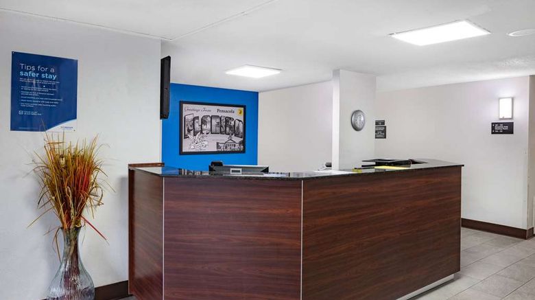 <b>Super 8 by Wyndham Pensacola Lobby</b>. Images powered by <a href="https://iceportal.shijigroup.com/" title="IcePortal" target="_blank">IcePortal</a>.