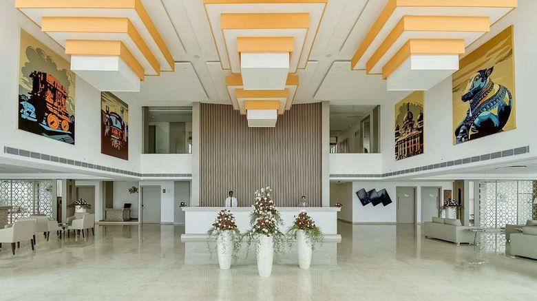 <b>Ramada by Wyndham Bengaluru Yelahanka Lobby</b>. Images powered by <a href="https://iceportal.shijigroup.com/" title="IcePortal" target="_blank">IcePortal</a>.
