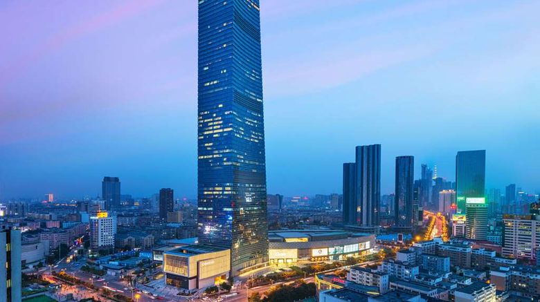 Conrad Shenyang Exterior. Images powered by <a href="https://iceportal.shijigroup.com" target="_blank" rel="noopener">Ice Portal</a>.