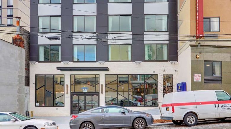 <b>Microtel Inn & Suites Long Island City Exterior</b>. Images powered by <a href="https://iceportal.shijigroup.com/" title="IcePortal" target="_blank">IcePortal</a>.