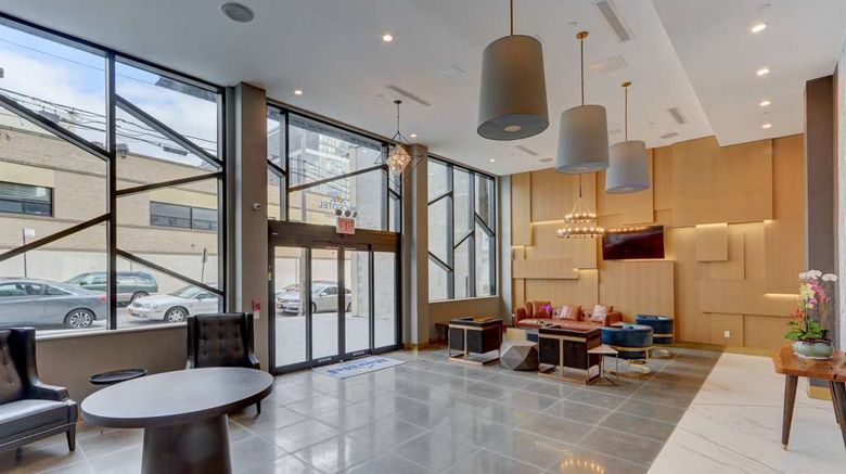 <b>Microtel Inn & Suites Long Island City Lobby</b>. Images powered by <a href="https://iceportal.shijigroup.com/" title="IcePortal" target="_blank">IcePortal</a>.