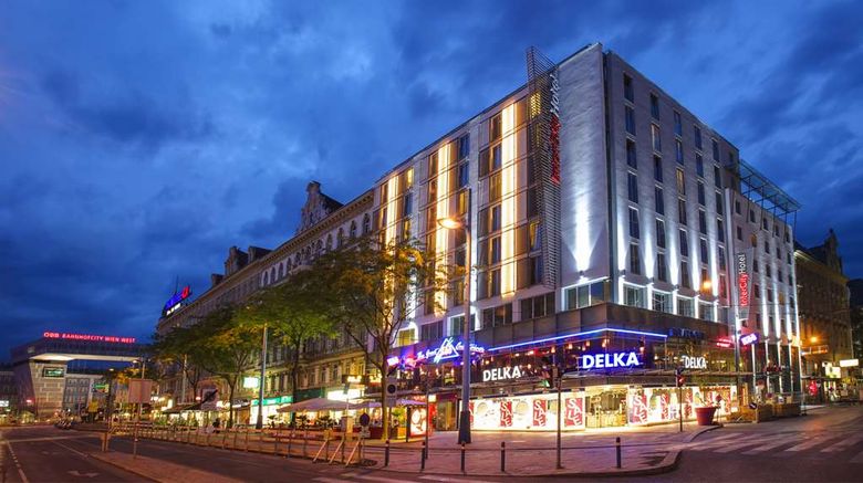 IntercityHotel Wien Exterior. Images powered by <a href="https://iceportal.shijigroup.com" target="_blank" rel="noopener">Ice Portal</a>.