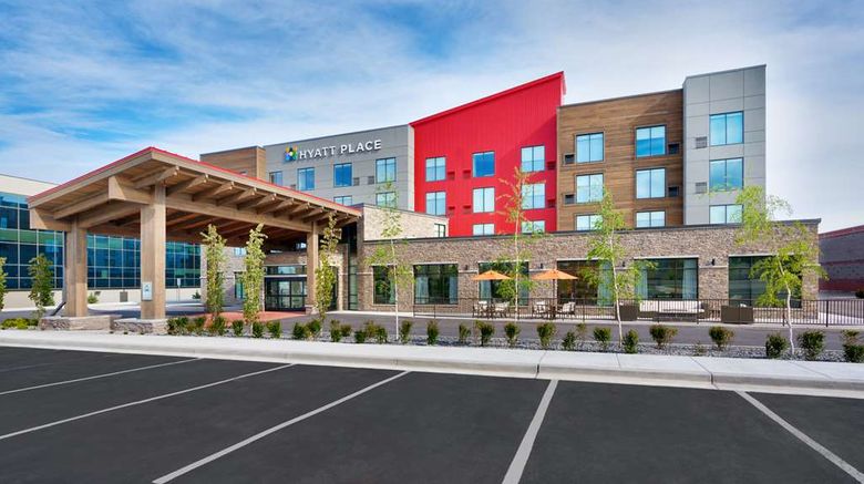 Hyatt Place Anchorage Midtown Exterior. Images powered by <a href="https://iceportal.shijigroup.com" target="_blank" rel="noopener">Ice Portal</a>.