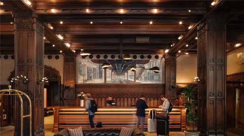 <b>Chicago Athletic Association Hotel Lobby</b>. Images powered by <a href="https://iceportal.shijigroup.com/" title="IcePortal" target="_blank">IcePortal</a>.