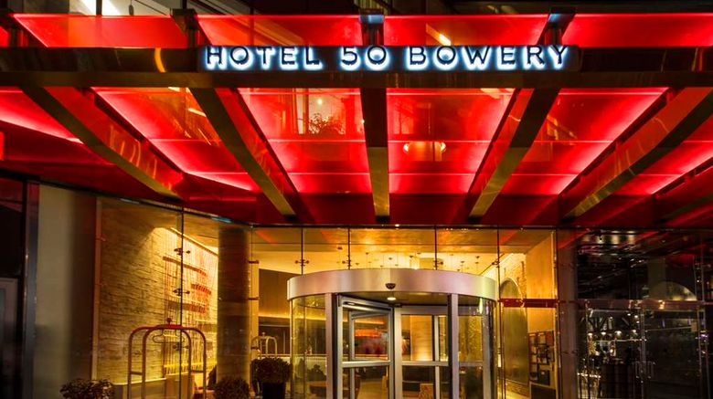 <b>Hotel 50 Bowery Exterior</b>. Images powered by <a href="https://iceportal.shijigroup.com/" title="IcePortal" target="_blank">IcePortal</a>.
