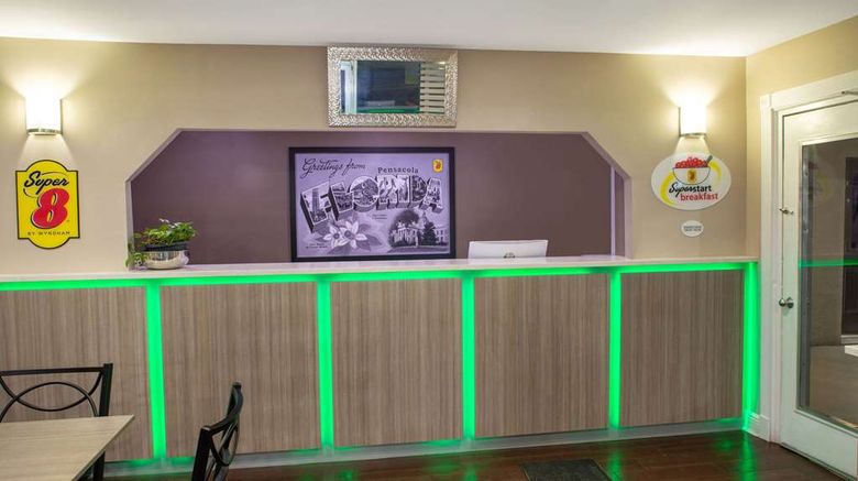 <b>Super 8 by Wyndham Pensacola West Lobby</b>. Images powered by <a href="https://iceportal.shijigroup.com/" title="IcePortal" target="_blank">IcePortal</a>.