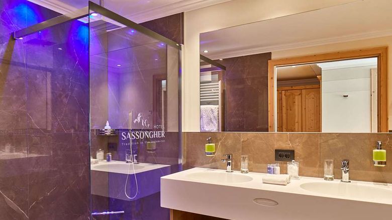 <b>Hotel Sassongher Room</b>. Images powered by <a href="https://iceportal.shijigroup.com/" title="IcePortal" target="_blank">IcePortal</a>.