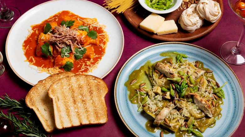 <b>Porta Antigua Hotel Restaurant</b>. Images powered by <a href=https://www.travelagewest.com/Hotels/Antigua-Guatemala-Guatemala/