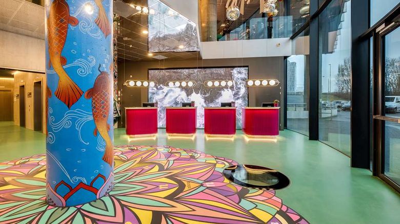 <b>nhow Amsterdam RAI Lobby</b>. Images powered by <a href="https://iceportal.shijigroup.com/" title="IcePortal" target="_blank">IcePortal</a>.