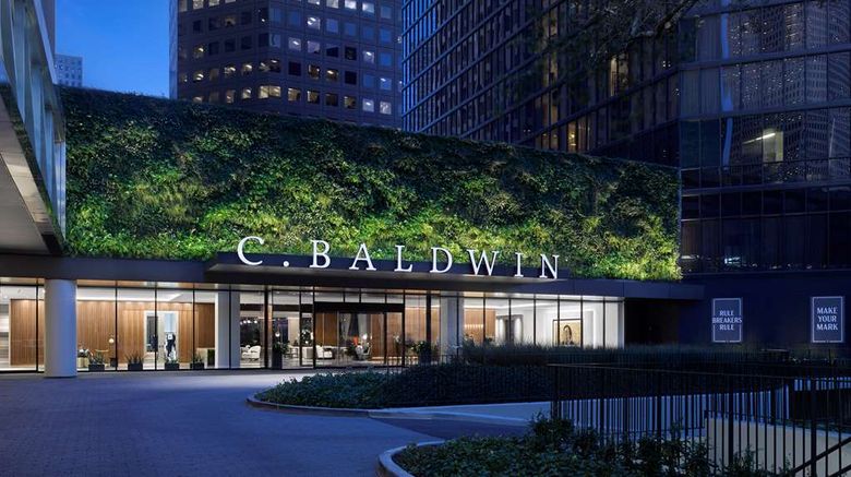C. Baldwin Curio Hilton Houston Downtown Exterior. Images powered by <a href="https://iceportal.shijigroup.com" target="_blank" rel="noopener">Ice Portal</a>.