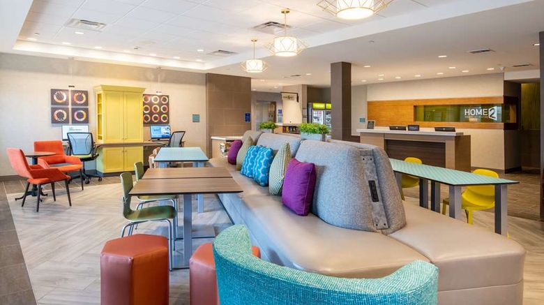 <b>Home2 Suites by Hilton Airport North Lobby</b>. Images powered by <a href="https://iceportal.shijigroup.com/" title="IcePortal" target="_blank">IcePortal</a>.